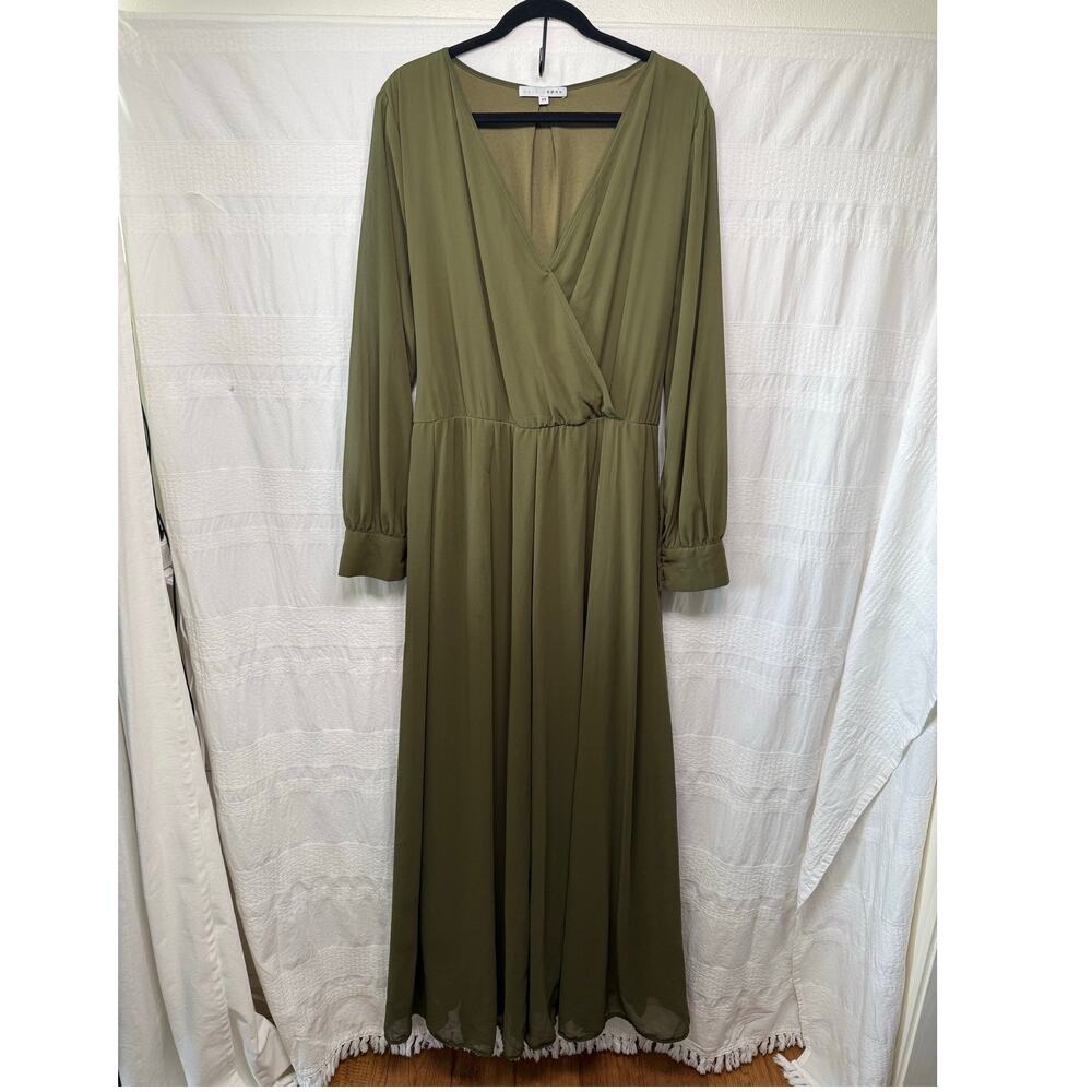 Baltic Born Lydia Long Sleeve Maxi Dress. Green, Size 3X